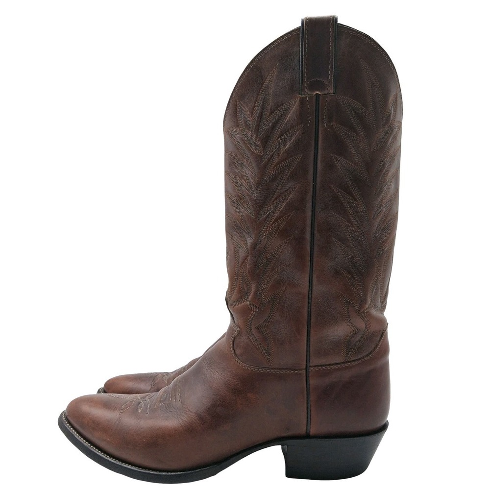 Justin Boots Boots Mens Size 10.5 D Brown Leather Western Pull On Mid Calf - Picture 4 of 13